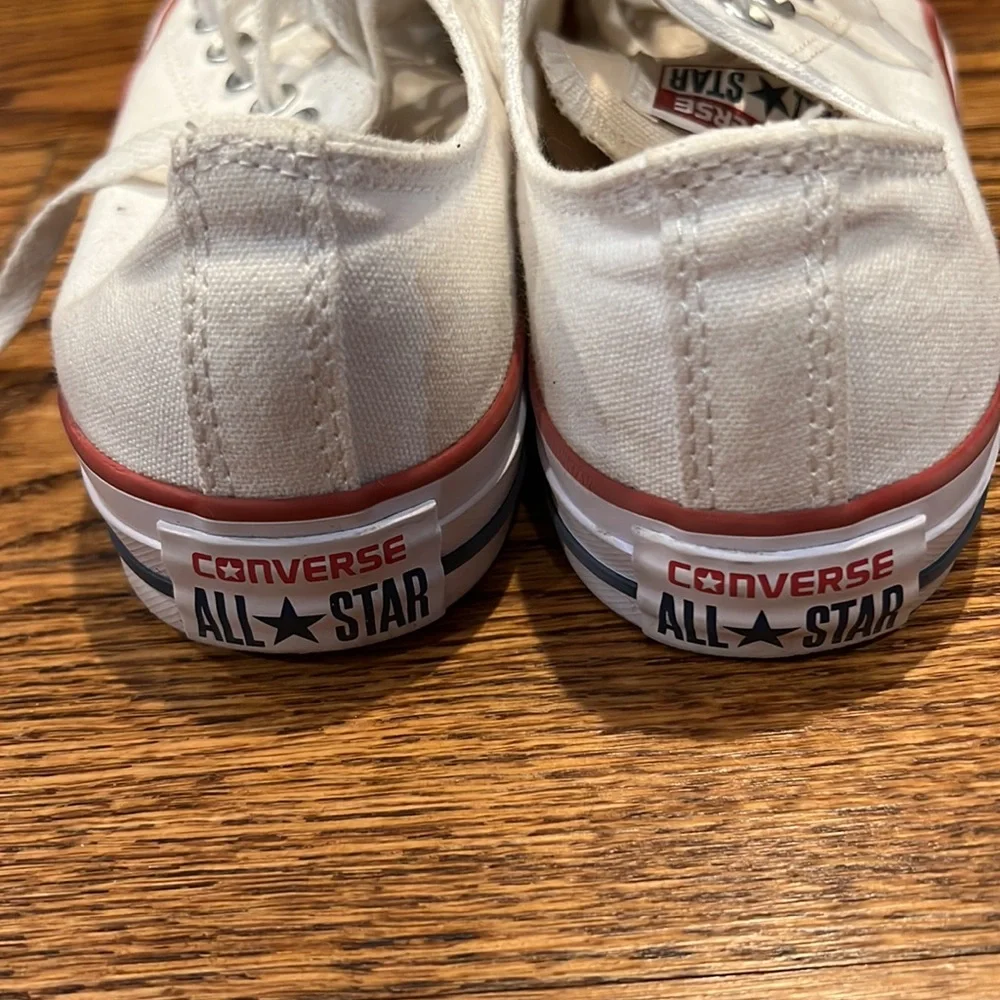 Gently worn ivory Converse All Star low tops Men’s sz 4.5 women’s sz 6.5. - Picture 3 of 5